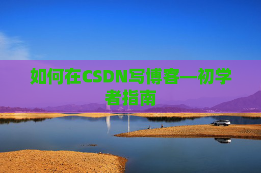 如何在CSDN写博客—初学者指南